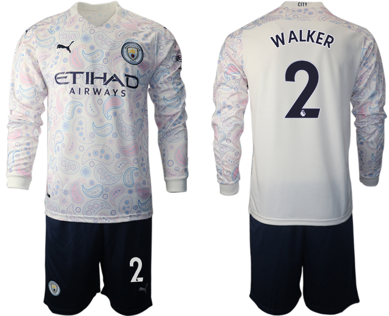 2021 Men Manchester city away long sleeve #2 soccer jerseys->manchester city jersey->Soccer Club Jersey